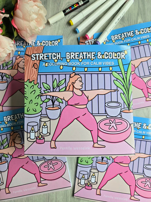 Stretch, breathe & color malebog