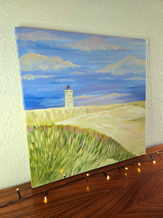 Rubjerg knude fyr, maleri på lærred