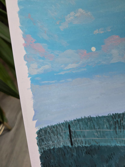 Dreamy road, originalt lille maleri