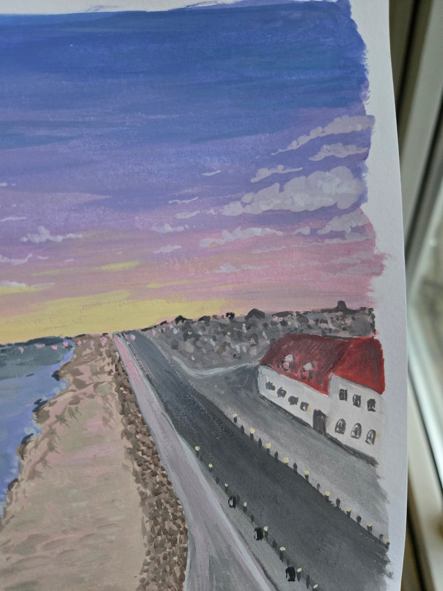 Hotel sunset, originalt lille maleri