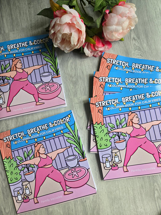 Stretch, breathe & color malebog
