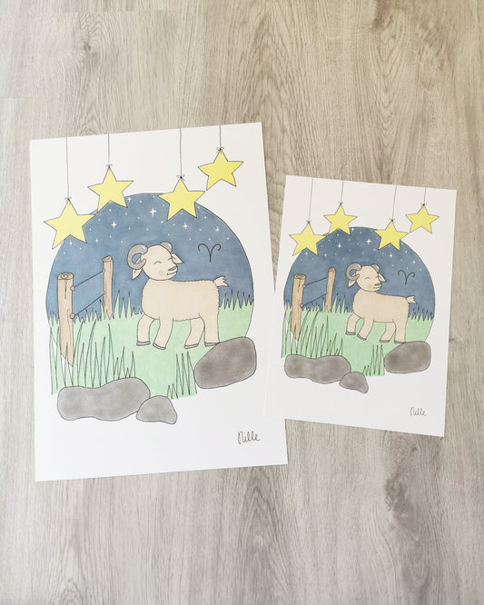 Fødsels illustration vædder