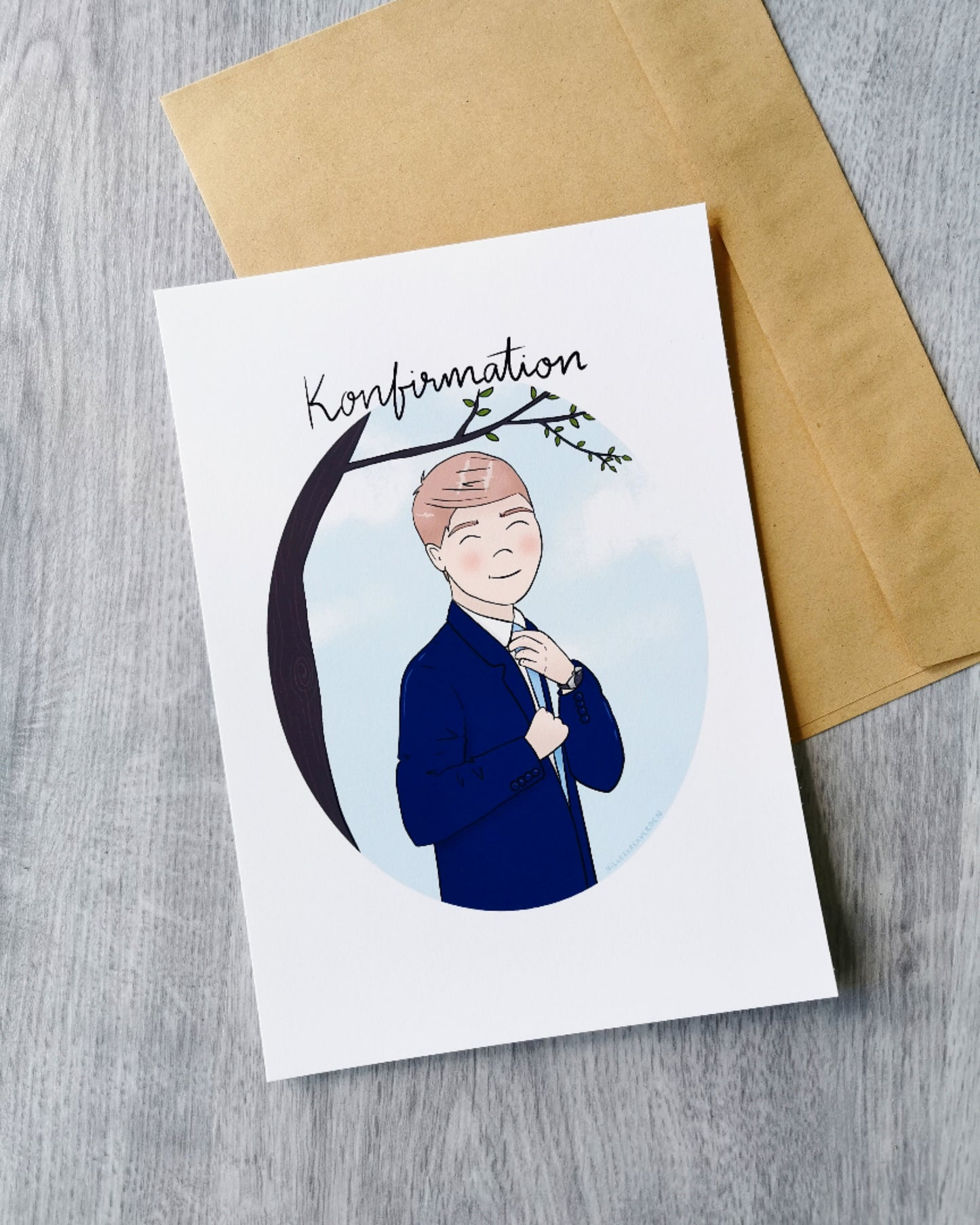 Konfirmations kort dreng
